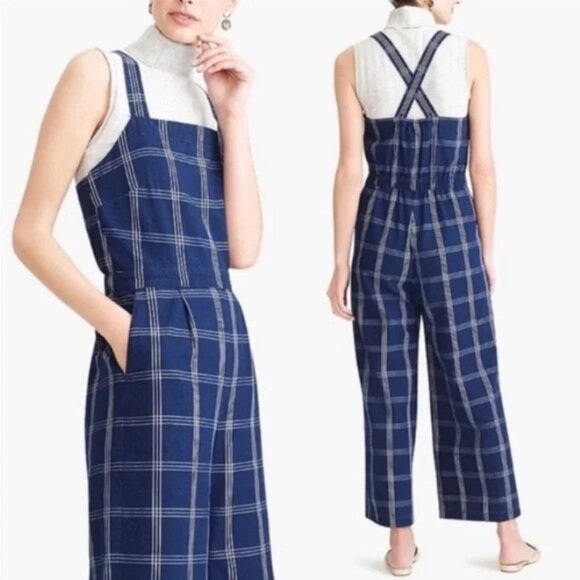 J.Crew Windowpane Cross Back Jumper - Picture 4 of 13